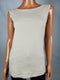 New Karen Scott Women's Sleeveless Boat Neck Cotton Beige Tank Blouse Top Size M - evorr.com