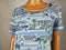 Karen Scott Women Short Sleeve Scoop Neck Knit Legend Flower Print Blouse Top XL - evorr.com