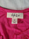 New Style&Co Women Sleeveless Hot Pink Split Neck Embroidery Blouse Top Petite S - evorr.com