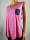 New Style&Co Women Sleeveless Pink V-Neck Contrast Pocket Blouse Top Plus 1X - evorr.com