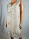 $109 ALFANI Women V-Neck Overlay Beige Floral Printed Tunic A-Line Dress Plus 2X - evorr.com