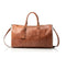 New CLV Personalized Vegan Leather Transport Duffle Bag Brown Travel Bag