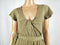 $78 New Free People Women's Short Sleeve Green Romper Dress Belted Linen Olive S - evorr.com