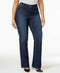 Style & Co. Women's Blue Mid Rise Boot Leg Denim Jeans Tummy Control Plus 20W - evorr.com