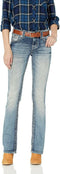 $104 Miss Me Women's Blue Denim Lucky Girl Chloe Bootcut Jeans Patched Size 27 - evorr.com