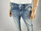 $104 Miss Me Women's Blue Denim Lucky Girl Chloe Bootcut Jeans Patched Size 27 - evorr.com