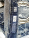 $104 Miss Me Women's Blue Denim Lucky Girl Chloe Bootcut Jeans Patched Size 27 - evorr.com