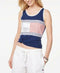 New TOMMY HILFIGER Sport Women Knotted Striped Sleeveless Knit Top  Blouse 2XL - evorr.com