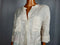 $99 Anne Klein Women Ivory High Low Linen Blend Blouse Top 3/4 Sleeve Size L - evorr.com