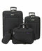 NWT American Explorer Hudson 4-Piece Soft-side Luggage Set Black Travel Bag