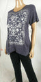 Style&co. Women Short Sleeve Blue V-Neck Graphic Print Blouse Top Plus Size 16W - evorr.com