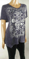 Style&co. Women Short Sleeve Blue V-Neck Graphic Print Blouse Top Plus Size 16W - evorr.com