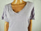 We The Free Women V-Neck Short Sleeve Light Purple Cotton Blouse Top Layered S - evorr.com