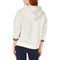 Tommy Hilfiger Womens Fleece 1/2 Zipper Hoodie Jacket Long Sleeve Ivory Size M