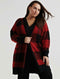 LUCKY BRAND Women Buffalo Plaid Cardigan Sweater Open Front Shrug Wool Plus 2X