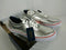 New Polo Ralph Lauren Men's Sneaker Metallic Thorton Silver Shoes Foil Size 9 D