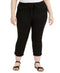 Style & Co. Women Black Pull On Ankle Drawstring Capri Cropped Pants Plus 14W