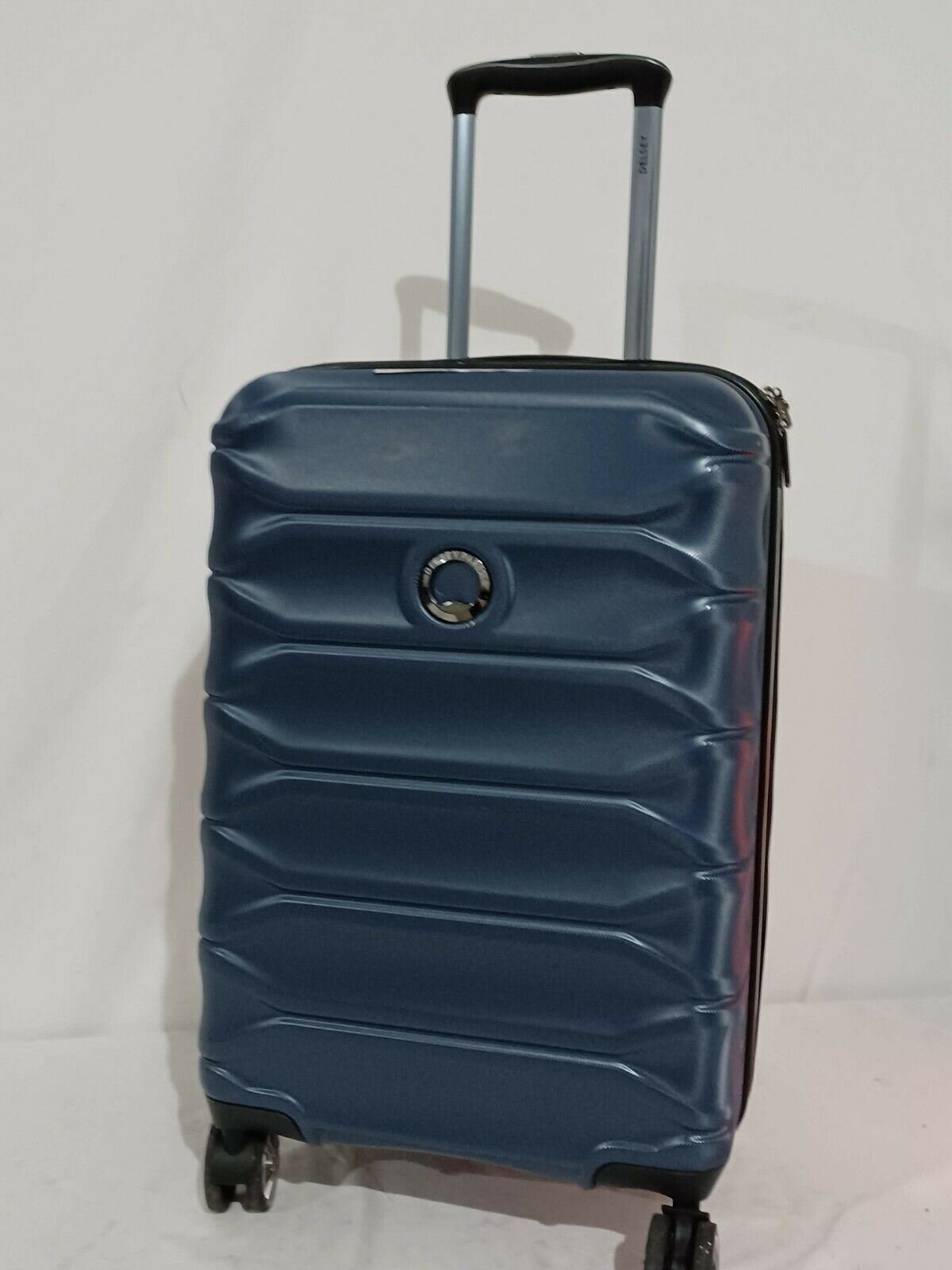 375 Delsey Meteor 21 Hard Spinner Suitcase Luggage Expandable Blue C evorr