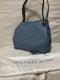 $395 New Michael Kors Women's Raven Large Pebbled Leather Shoulder Bag Blue