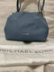 $395 New Michael Kors Women's Raven Large Pebbled Leather Shoulder Bag Blue