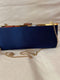 New INC International Concepts Women's Kelsie Satin Shoulder Chain Clutch Blue