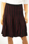 Anne Klein Women's Red Striped Pull-On A-Line Sweater Skirt XL - evorr.com